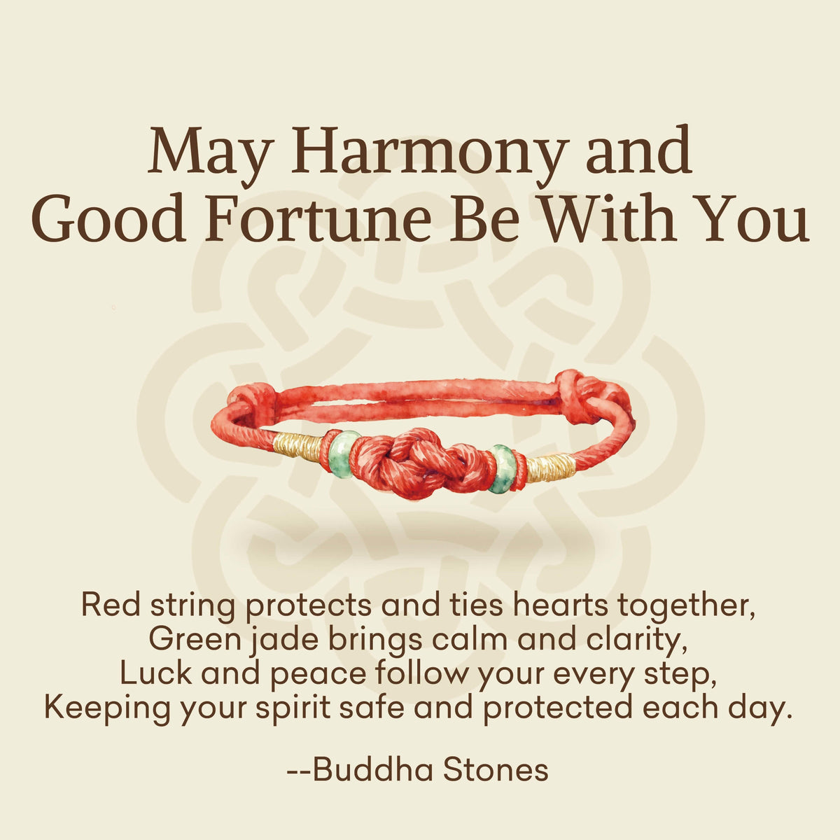 Nimara Ritual "May Harmony and Good Fortune Be With You" Bracelet Includes Gift Message Card