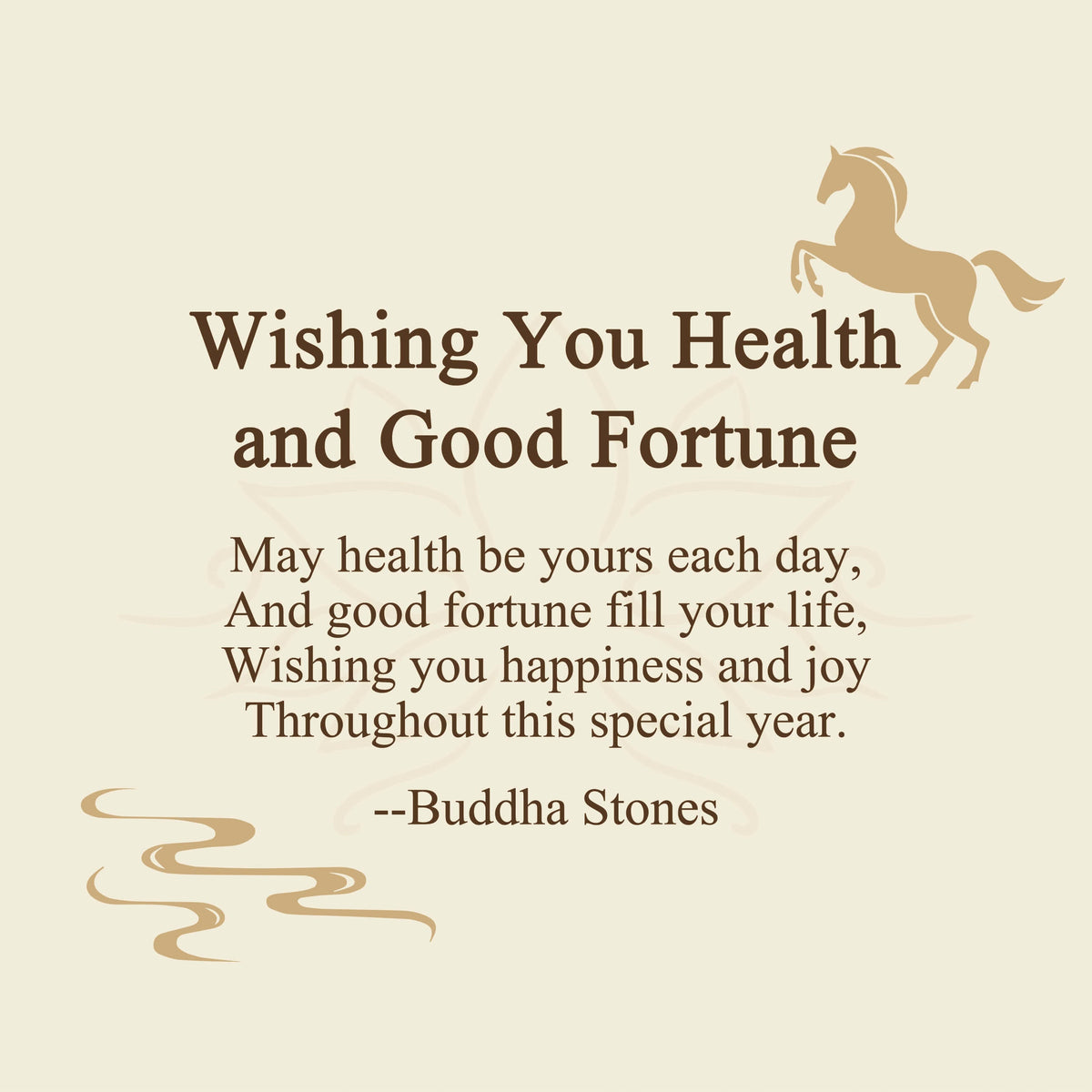 Nimara Ritual "Wishing You Health and Good Fortune" Year of the Horse Includes Gift Message Card