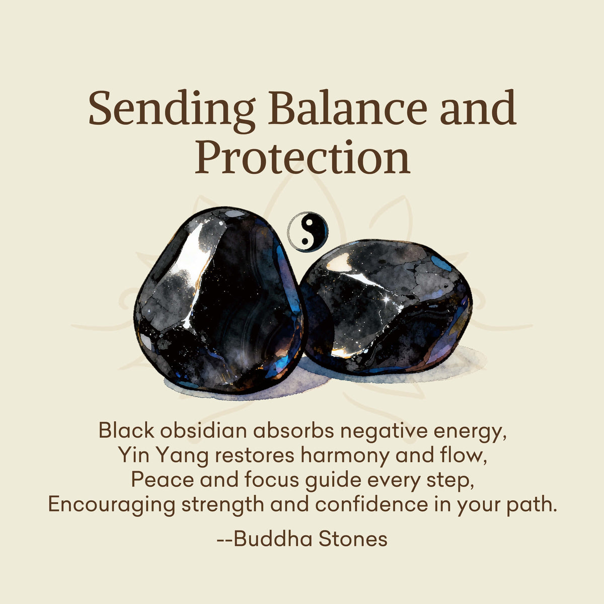 Nimara Ritual "Sending Balance and Protection" Obsidian Yin Yang Necklace Includes Gift Message Card