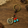 Nimara Ritual Year of the Horse Bringing in Wealth and Treasure Brass Key Chain