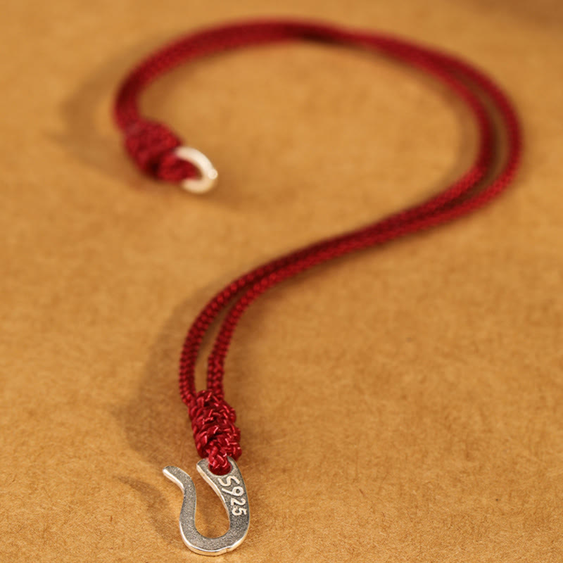 Nimara Ritual 925 Sterling Silver Hook Design Red String Strength Colorful Bracelet
