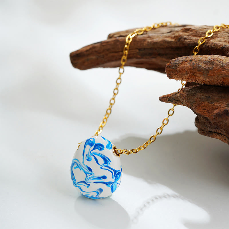 Nimara Ritual Copper Wealth Healing Water Drop Shape Pendant Necklace