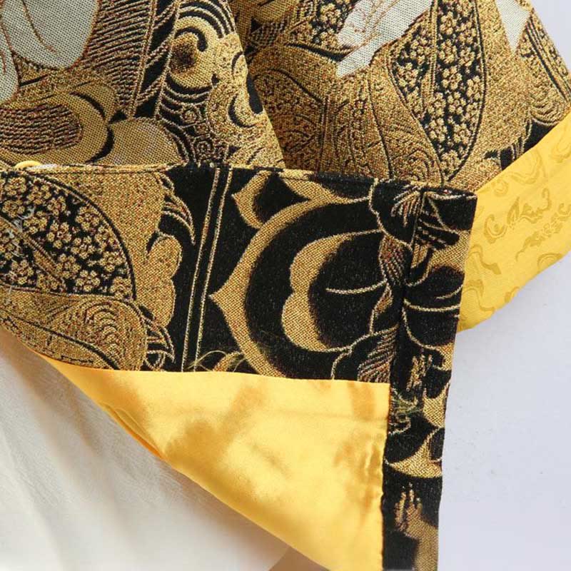 Nimara Ritual Avalokitesvara Guanyin Frog-Button Long Sleeve Men's Jacket