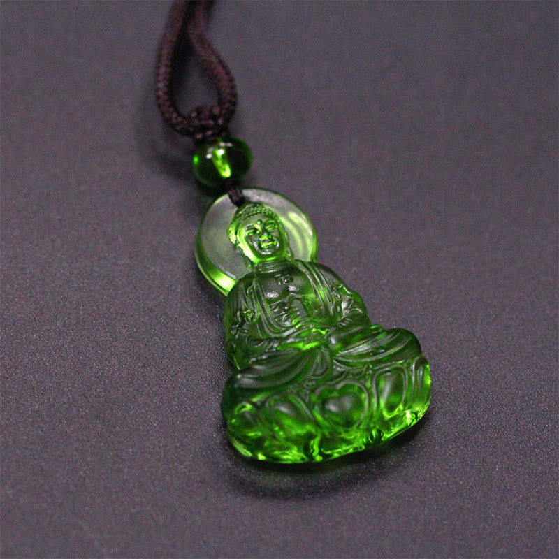 Nimara Ritual Liuli Crystal Medicine Buddha Serenity Necklace Pendant