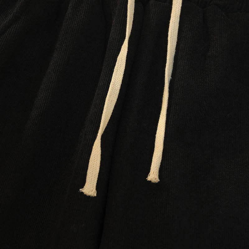Nimara Ritual Women's Patchwork Cotton Corduroy Fleece-Lined Wide Leg Pants With Pockets