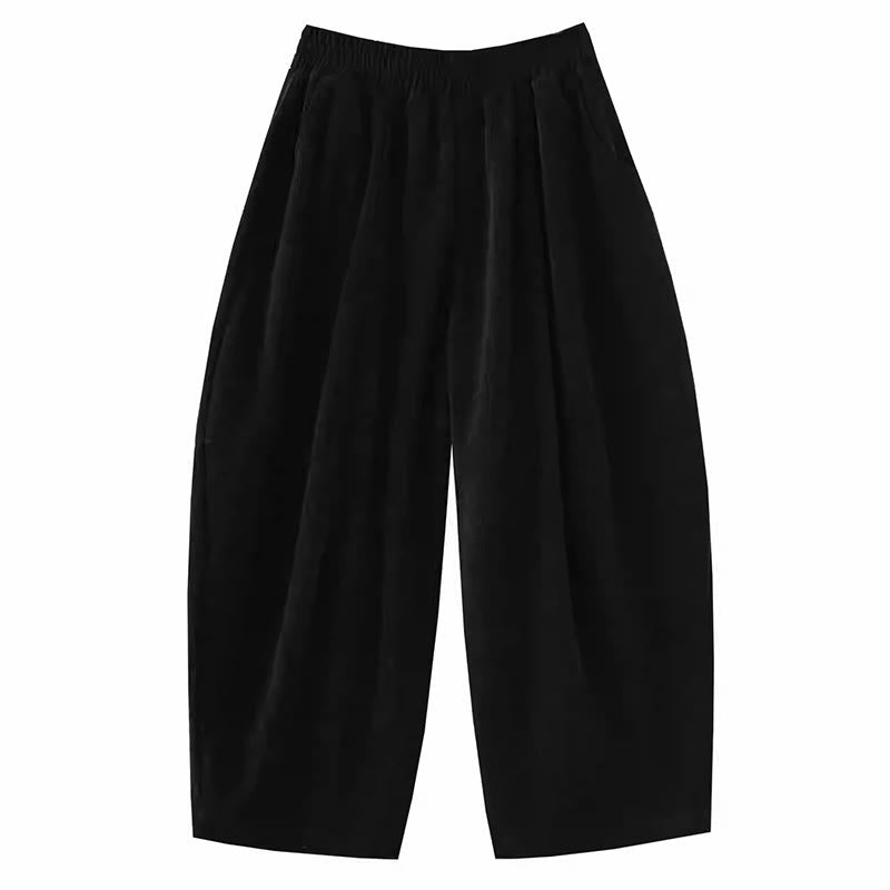 Nimara Ritual Women's Fall Patchwork Plain Corduroy Harem Pants With Pockets
