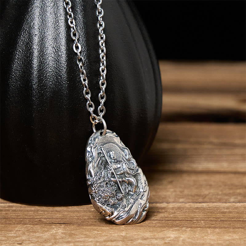 Nimara Ritual Copper Ka1itigarbha Dizang Bodhisattva Compassion Pendant Necklace
