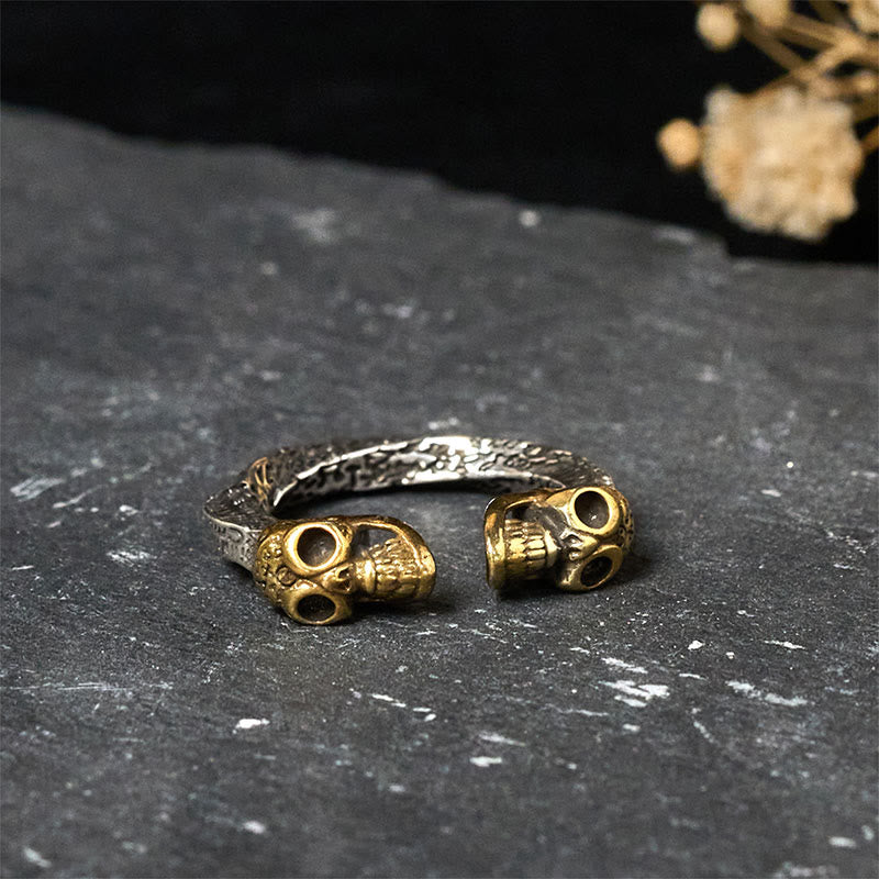 Nimara Ritual The Lord Of The Corpse Forest Copper Double Skull Keep Away Evil Spirits Ring