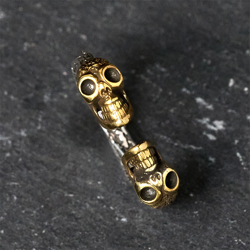 Nimara Ritual The Lord Of The Corpse Forest Copper Double Skull Keep Away Evil Spirits Ring
