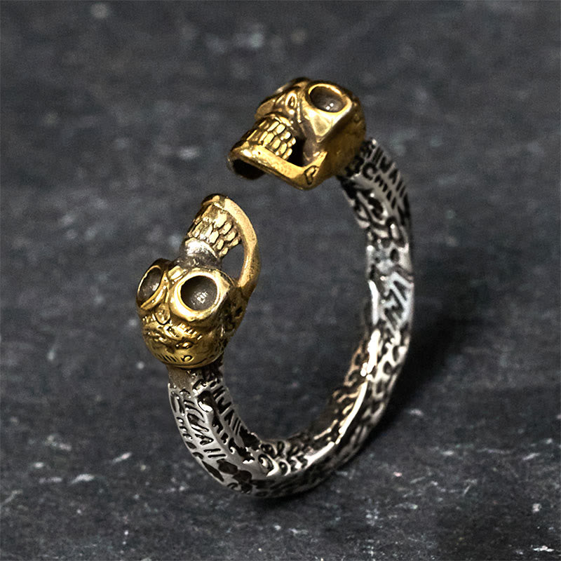 Nimara Ritual The Lord Of The Corpse Forest Copper Double Skull Keep Away Evil Spirits Ring