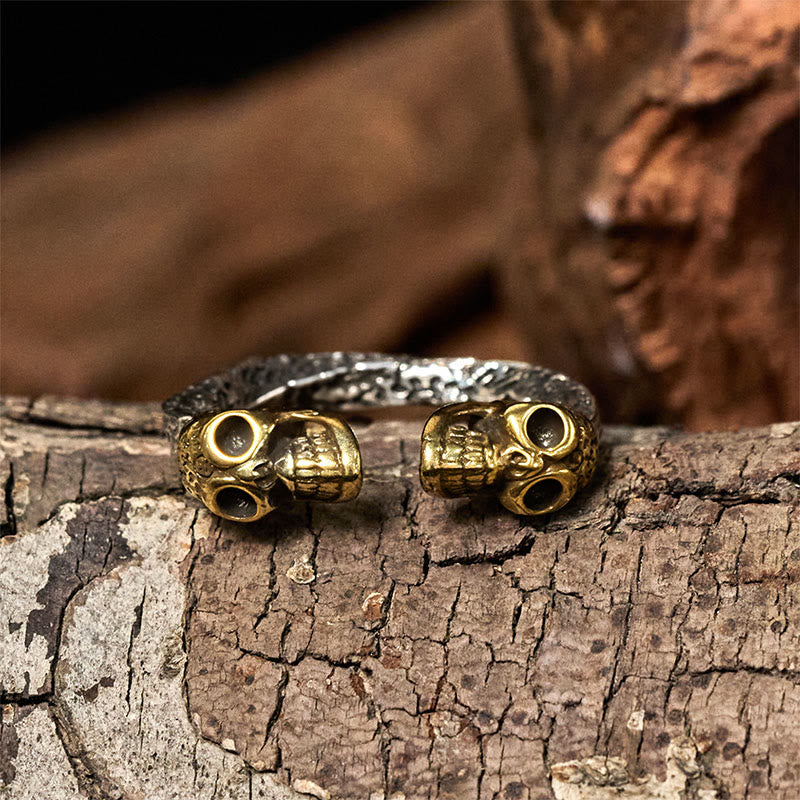 Nimara Ritual The Lord Of The Corpse Forest Copper Double Skull Keep Away Evil Spirits Ring