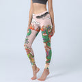 Nimara Ritual Dragon Rose Eagle Waves Auspicious Clouds Pattern Gym Leggings Women's Yoga Pants