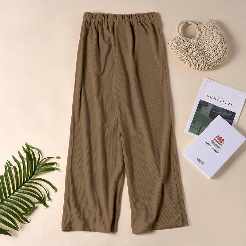Nimara Ritual Casual Corduroy Straight-leg Women's Pants With Pockets