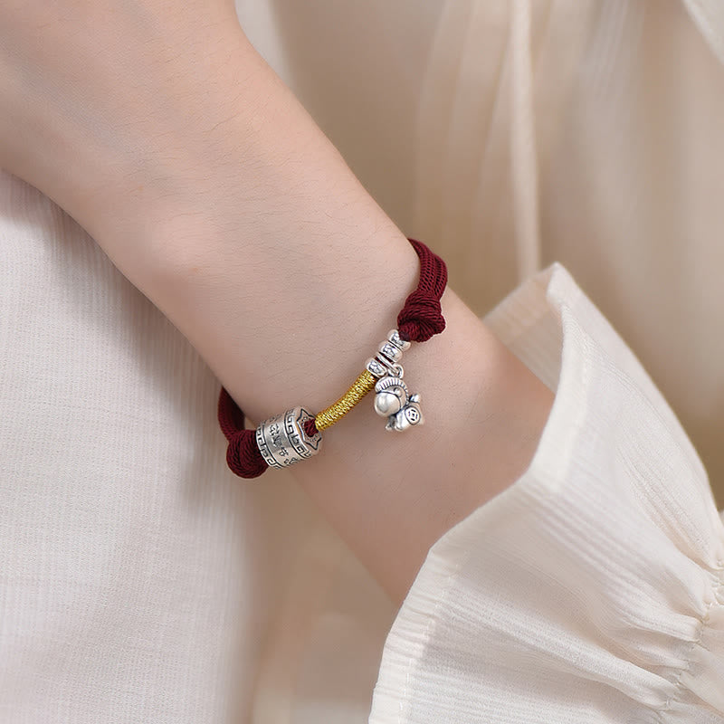 Nimara Ritual 999 Sterling Silver Year Of The Horse Lucky Bead Protection Red Rope Bracelet