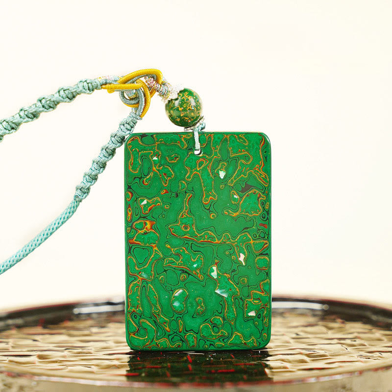 Nimara Ritual Handcrafted Lacquer Craft Sandalwood Protection Pendant Necklace