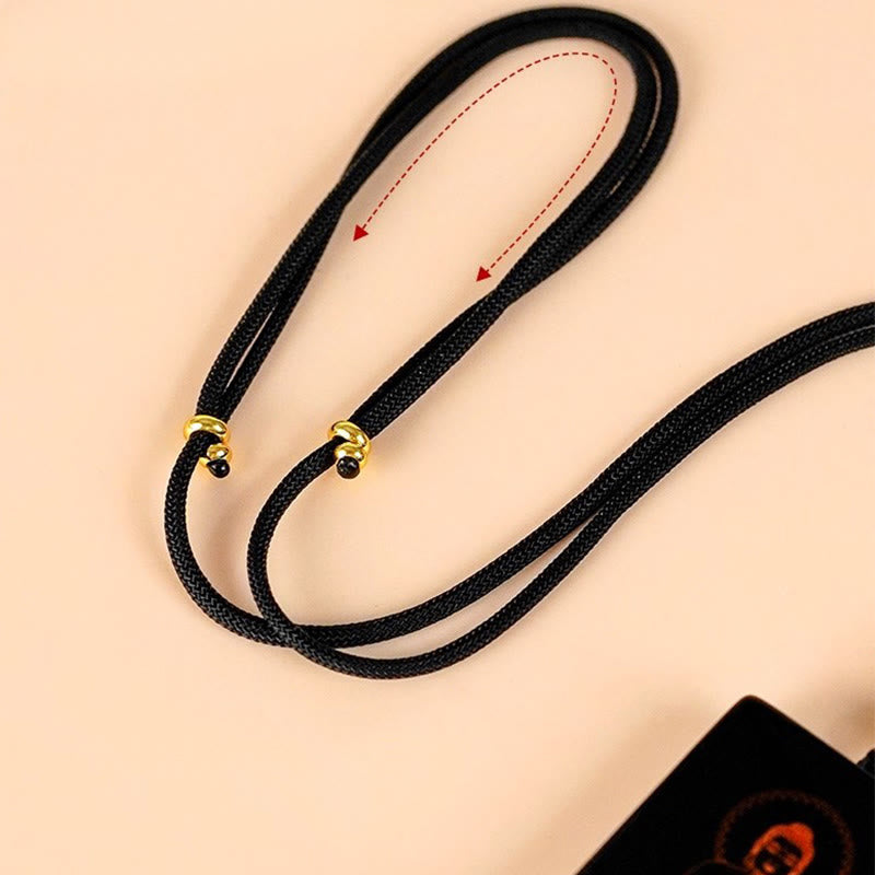 Nimara Ritual Chinese Zodiac Natal Buddha Fu Character Lacquer Craft Sandalwood Pendant Necklace