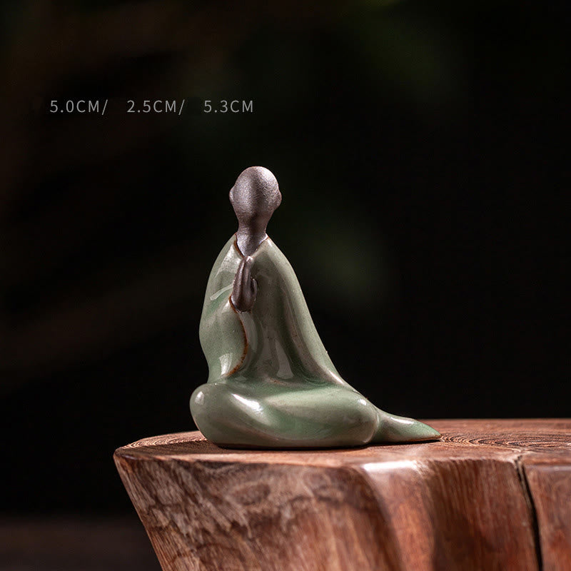 Nimara Ritual Small Formless Buddha Prayer Ceramic Statue Zen Home Decoration 5*2.5*5.3cm