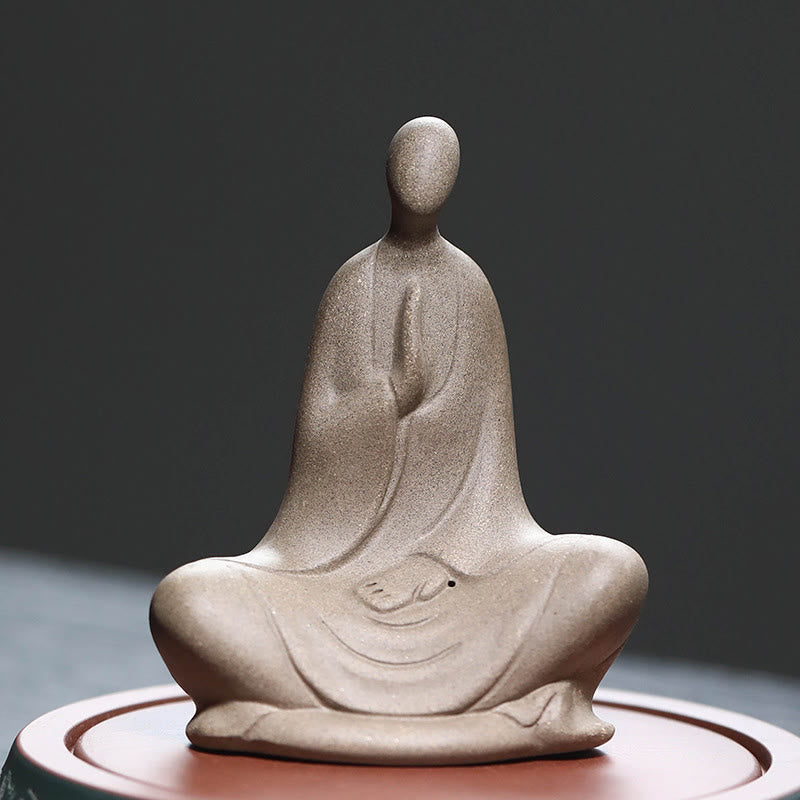 Nimara Ritual Formless Buddha Prayering Ceramic Statue Zen Home Decoration 5*2.5*5.3cm
