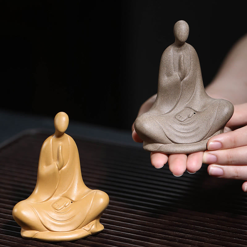 Nimara Ritual Formless Buddha Prayering Ceramic Statue Zen Home Decoration 5*2.5*5.3cm