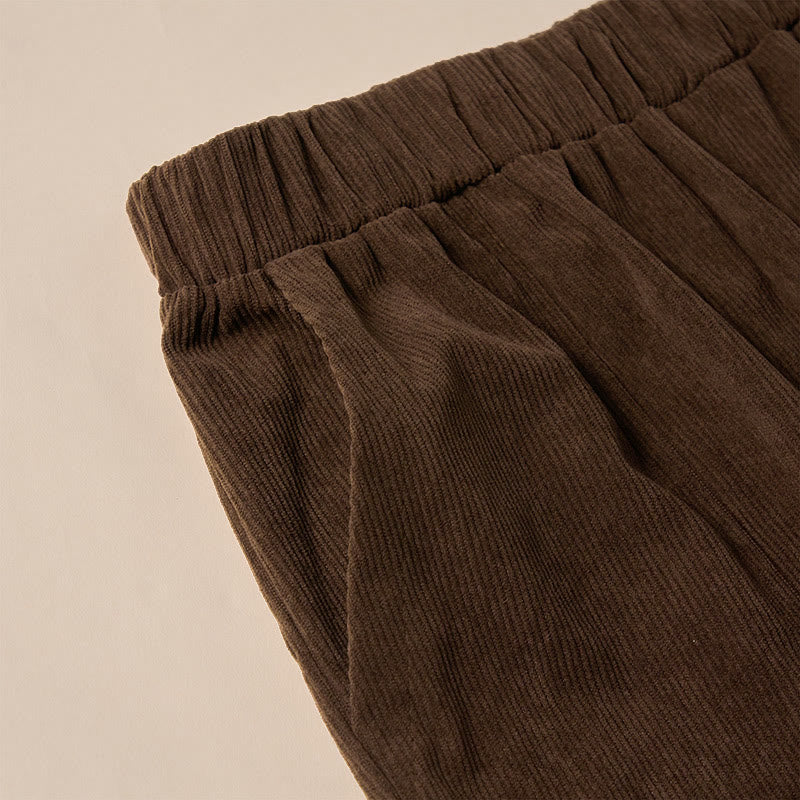 Nimara Ritual Women's Commute Pure Color Corduroy Pants With Pockets