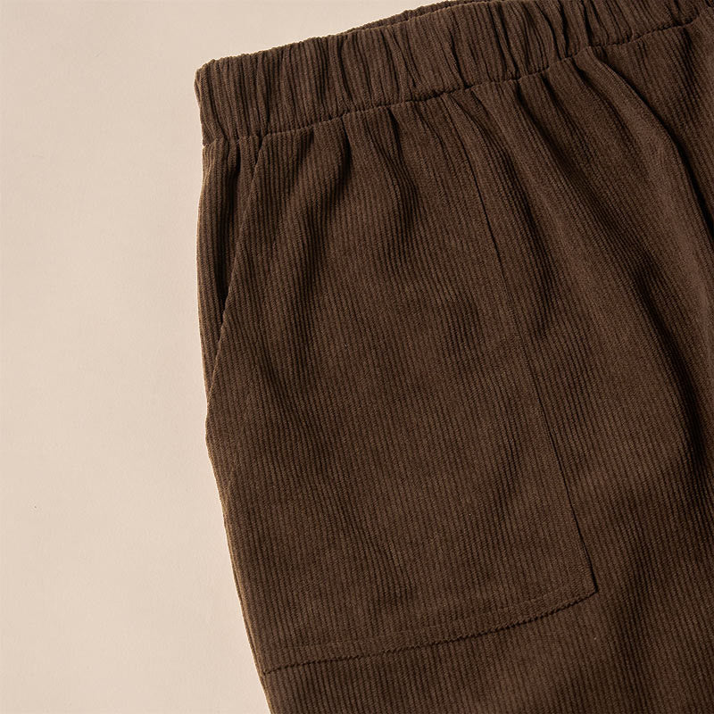 Nimara Ritual Women's Commute Pure Color Corduroy Pants With Pockets