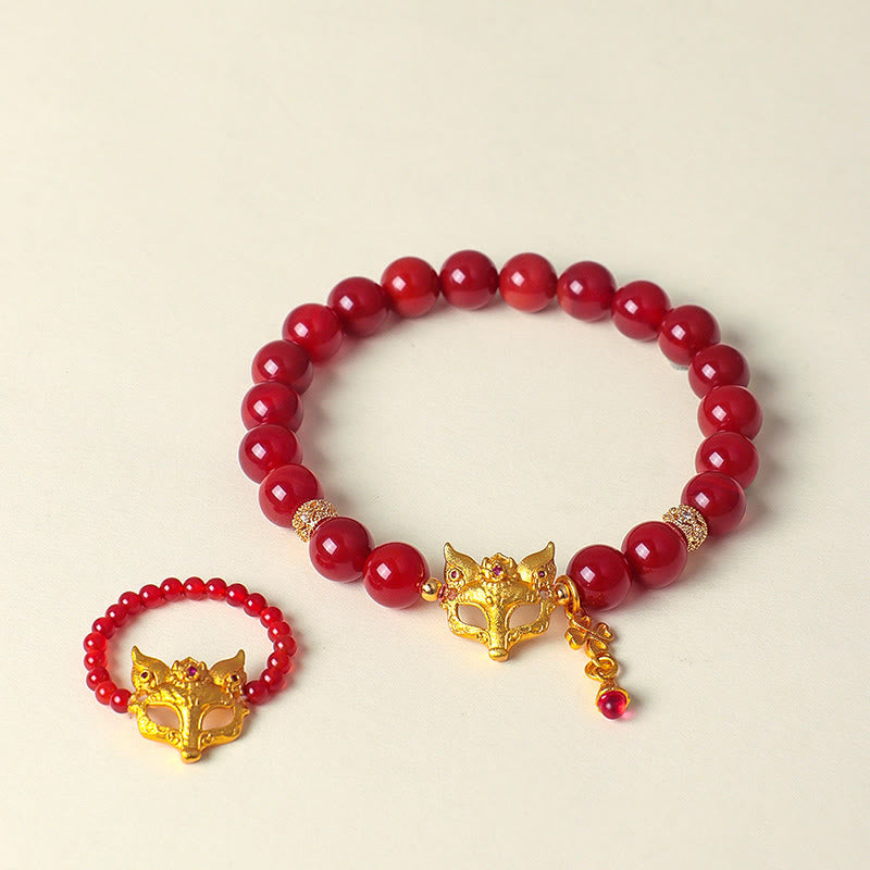 Nimara Ritual Nine Tailed Fox South Red Agate Success Bracelet