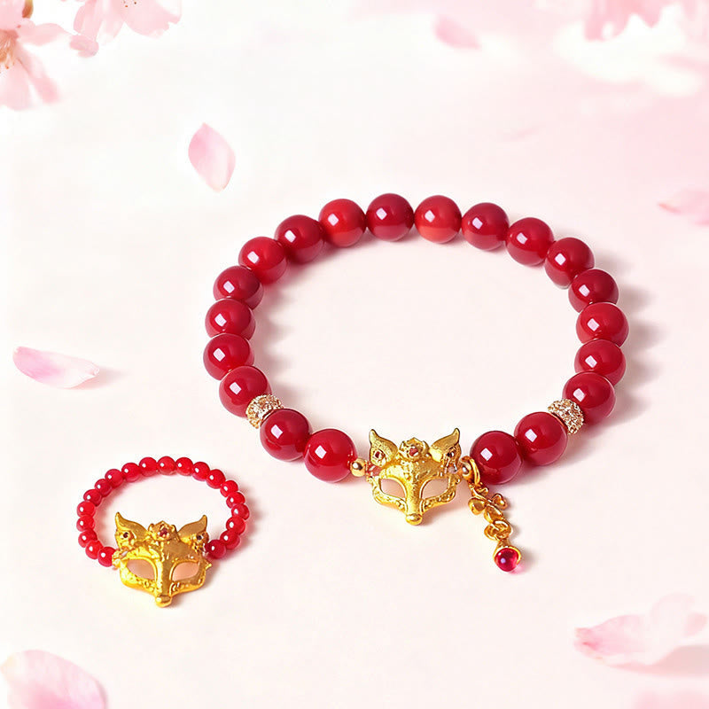 Nimara Ritual Nine Tailed Fox South Red Agate Success Bracelet
