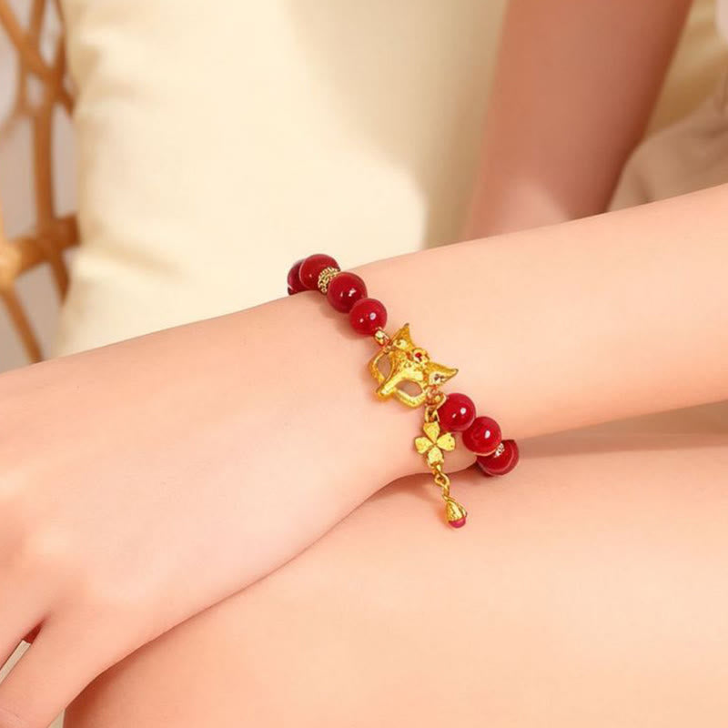 Nimara Ritual Nine Tailed Fox South Red Agate Success Bracelet