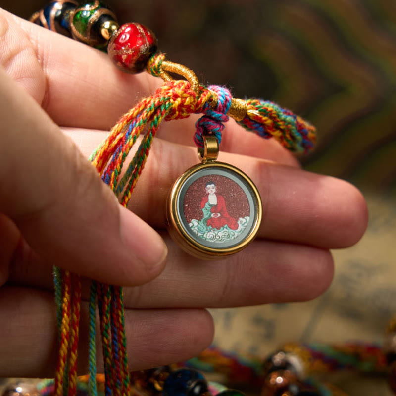 Nimara Ritual Thangka Chinese Zodiac Natal Buddha Cinnabar Blessing String Bracelet