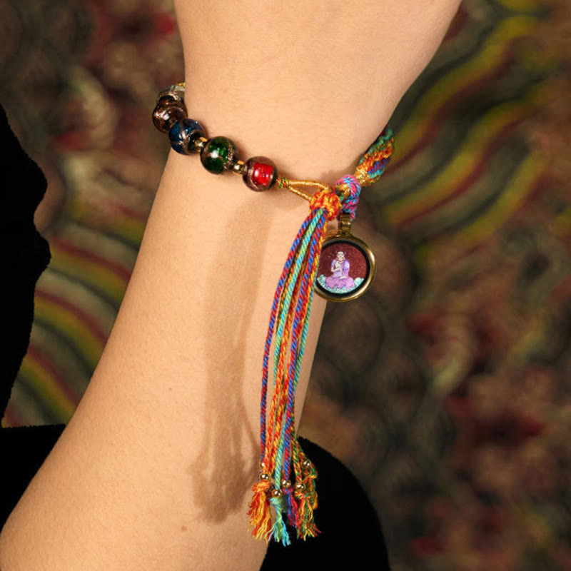 Nimara Ritual Thangka Chinese Zodiac Natal Buddha Cinnabar Blessing String Bracelet
