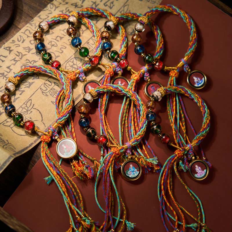 Nimara Ritual Thangka Chinese Zodiac Natal Buddha Cinnabar Blessing String Bracelet