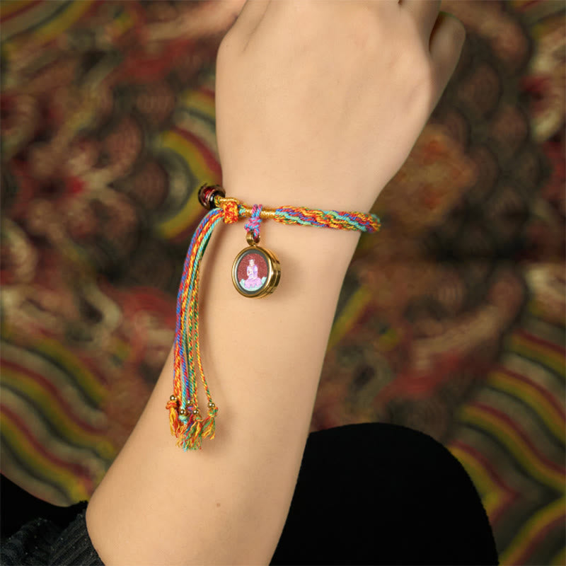 Nimara Ritual Thangka Chinese Zodiac Natal Buddha Cinnabar Blessing String Bracelet