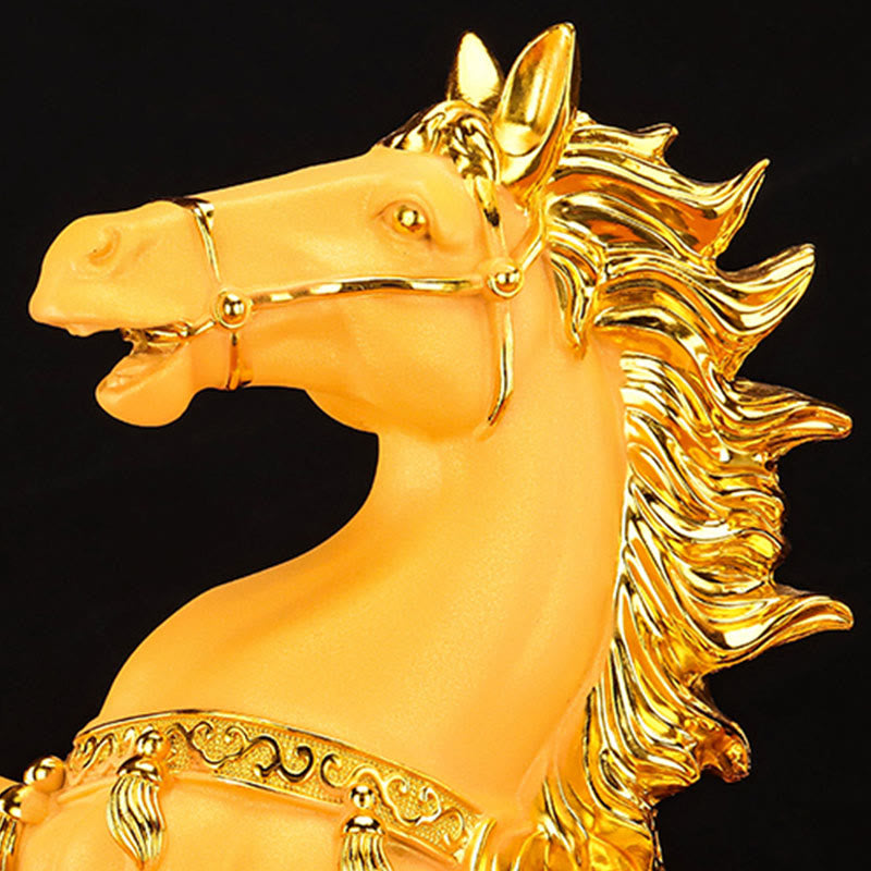 Nimara Ritual "Good Fortune" Year of the Horse Treasure Bowl Ingots Wealth Resin Home Decoration