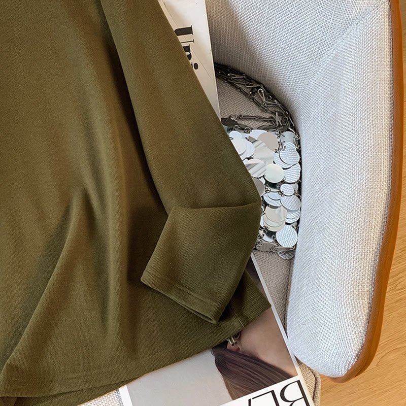 Nimara Ritual Spring Solid Color Stand Collar Frog-button Design Women's Cotton Long Sleeve Shirt