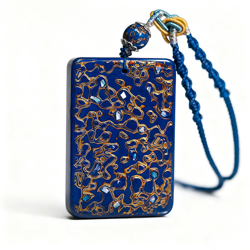 Nimara Ritual Handcrafted Lacquer Craft Sandalwood Protection Pendant Necklace