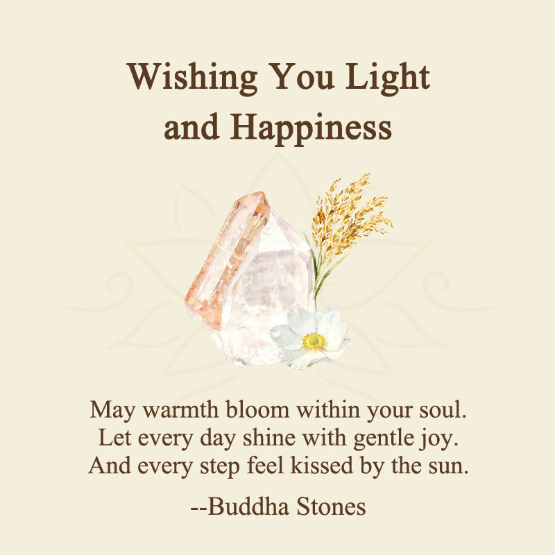 Nimara Ritual "Wishing You Light and Happiness" Sun Stone Bracelet Includes Gift Message Card