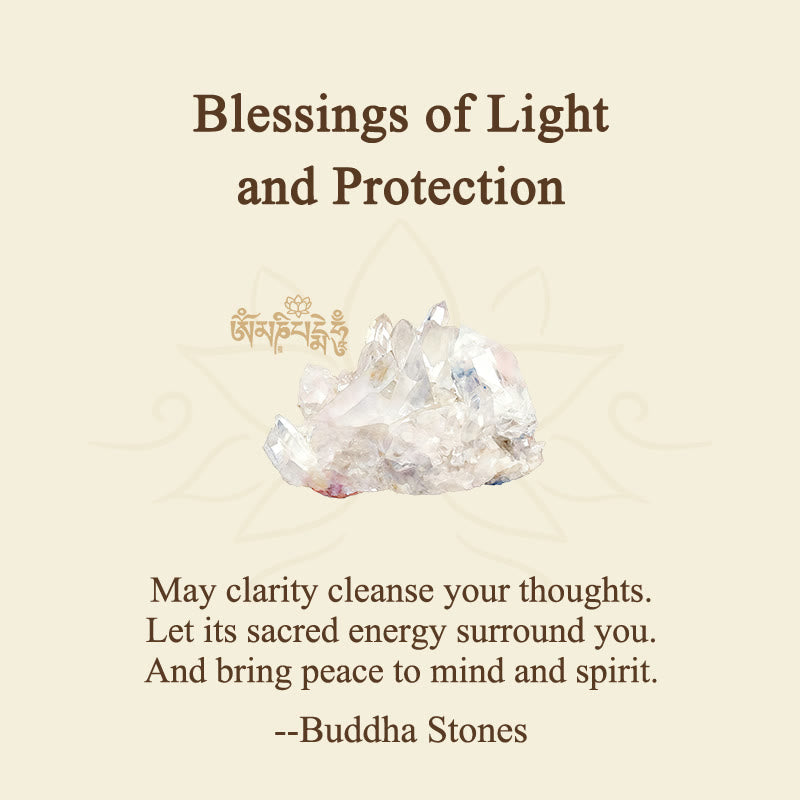 Nimara Ritual "Blessings of Light and Protection" White Crystal Bracelet Includes Gift Message Card