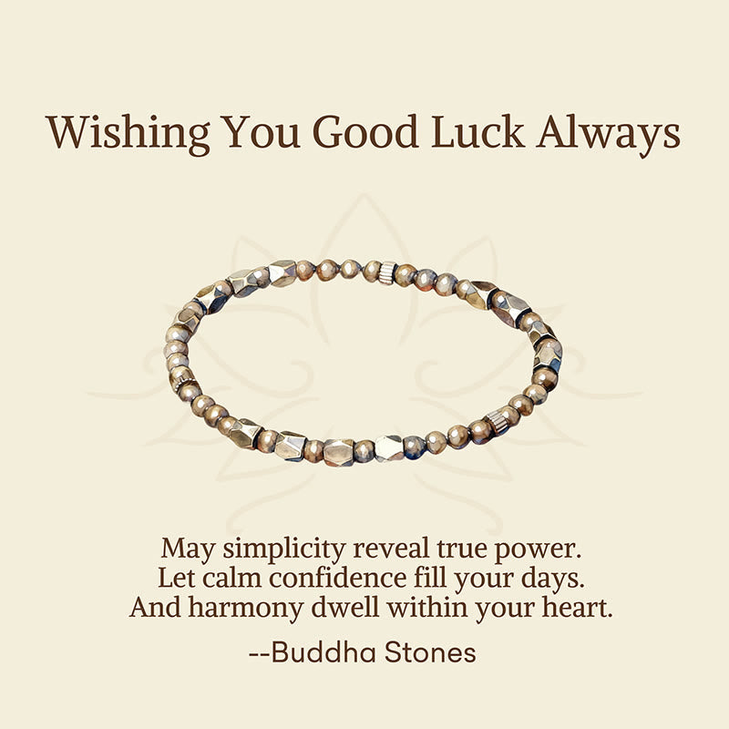 Nimara Ritual "Wishing You Balance and Strength" Brass Beads Bracelet Includes Gift Message Card