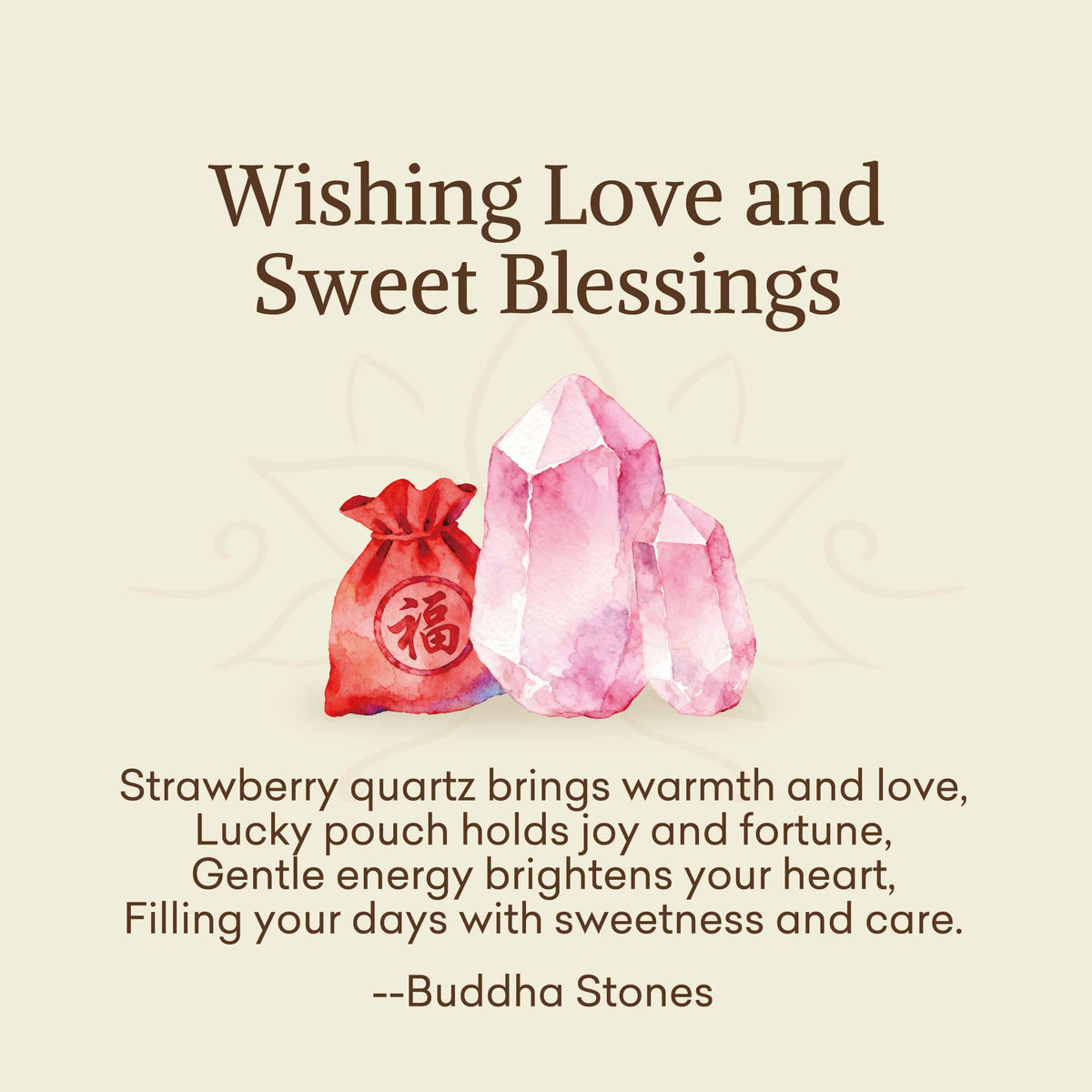 Nimara Ritual "Wishing Love and Sweet Blessings" Quartz Bracelet Includes Gift Message Card