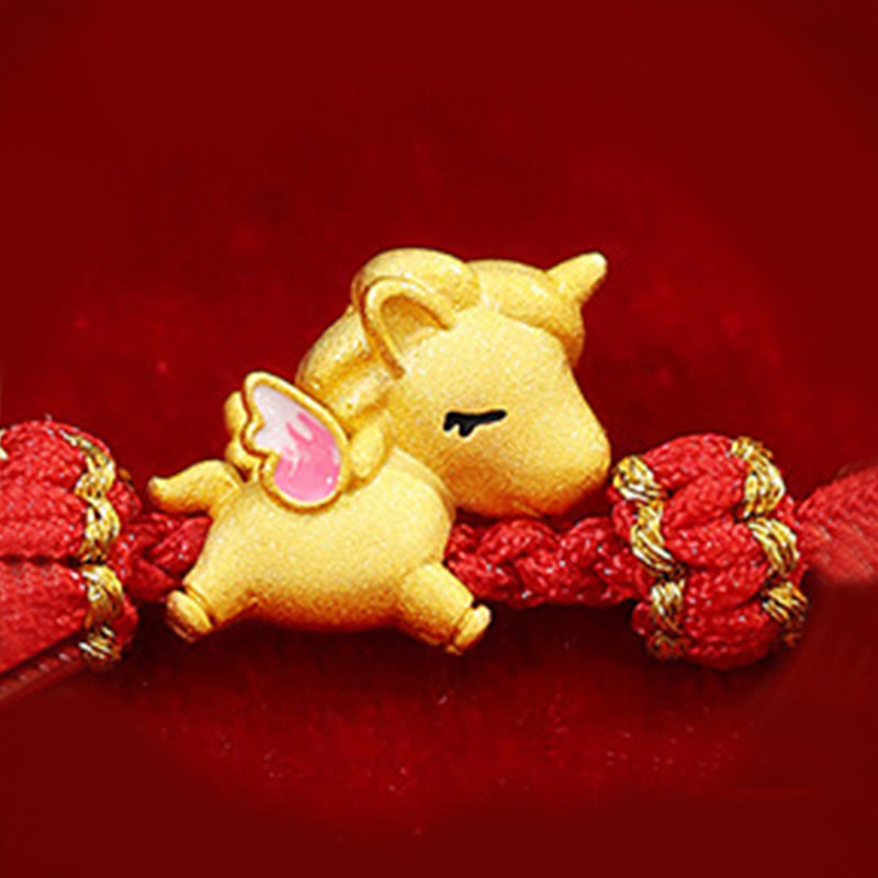 Nimara Ritual 925 Sterling Silver Year Of The Horse Lucky Fortune Red String Strength Bracelet