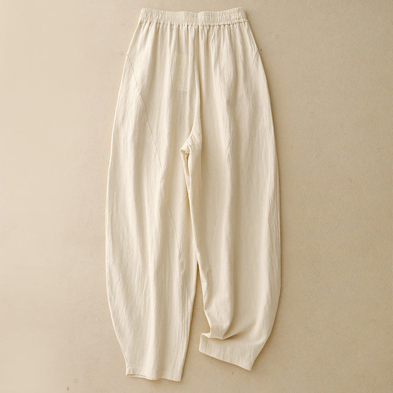 Nimara Ritual Fall Solid Color Patchwork Simple Design Women's Wide Leg Pants With Pockets