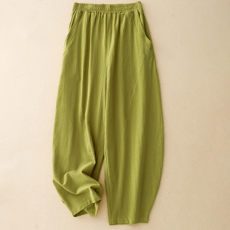 Nimara Ritual Fall Solid Color Patchwork Simple Design Women's Wide Leg Pants With Pockets