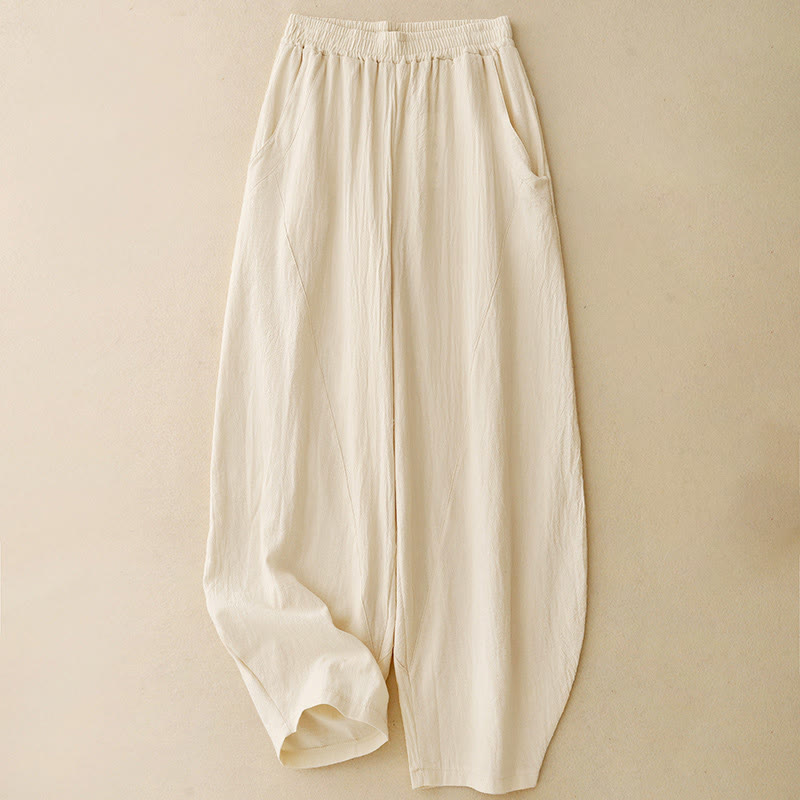 Nimara Ritual Fall Solid Color Patchwork Simple Design Women's Wide Leg Pants With Pockets