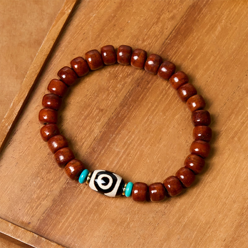 Nimara Ritual Bone Beads Vajra Three-eyed Dzi Bead Luck Bracelet
