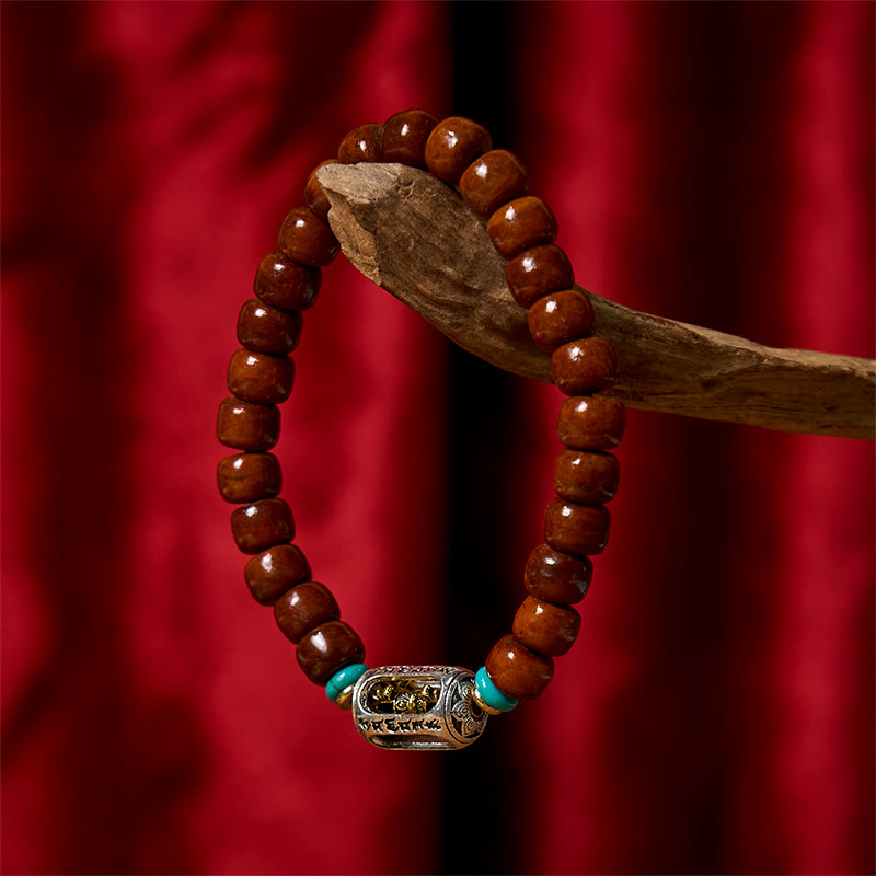 Nimara Ritual Bone Beads Vajra Three-eyed Dzi Bead Luck Bracelet