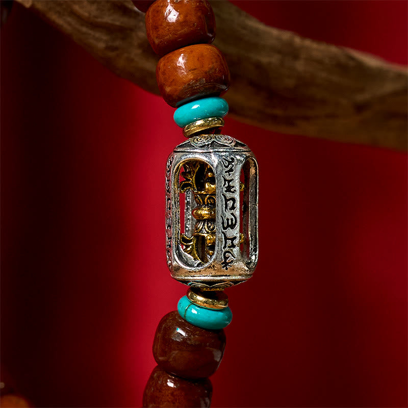 Nimara Ritual Bone Beads Vajra Three-eyed Dzi Bead Luck Bracelet