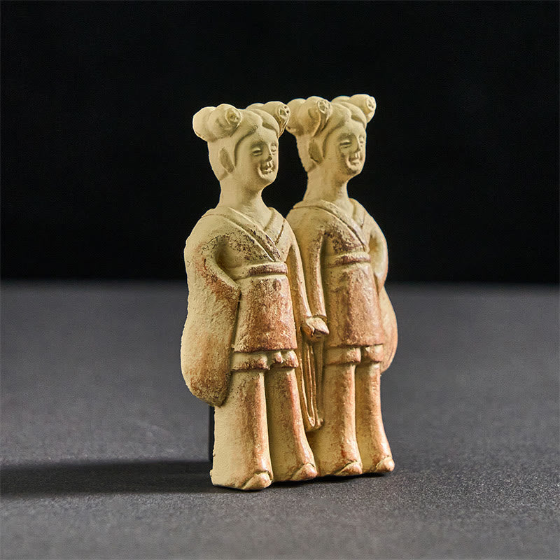 Nimara Ritual FU Dogs Twins Buddha Square Ding Design Refrigerator Fridge Magnet Home Decoration