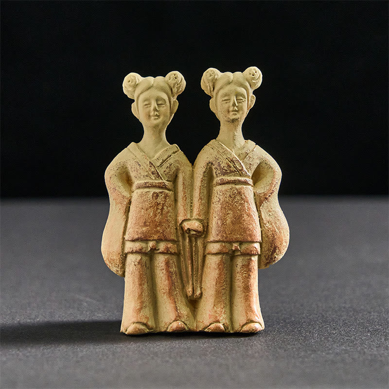 Nimara Ritual FU Dogs Twins Buddha Square Ding Design Refrigerator Fridge Magnet Home Decoration