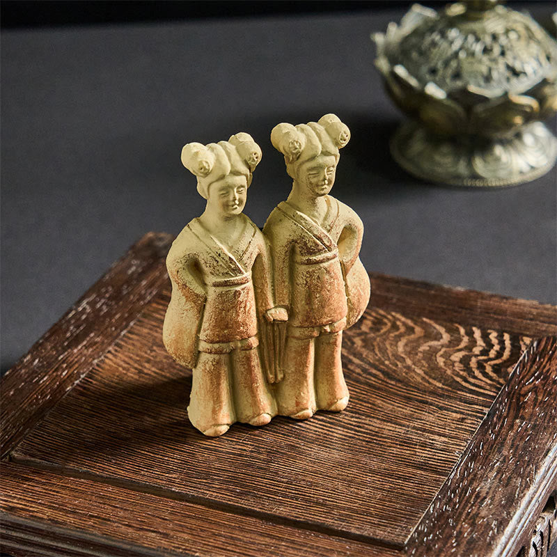 Nimara Ritual FU Dogs Twins Buddha Square Ding Design Refrigerator Fridge Magnet Home Decoration
