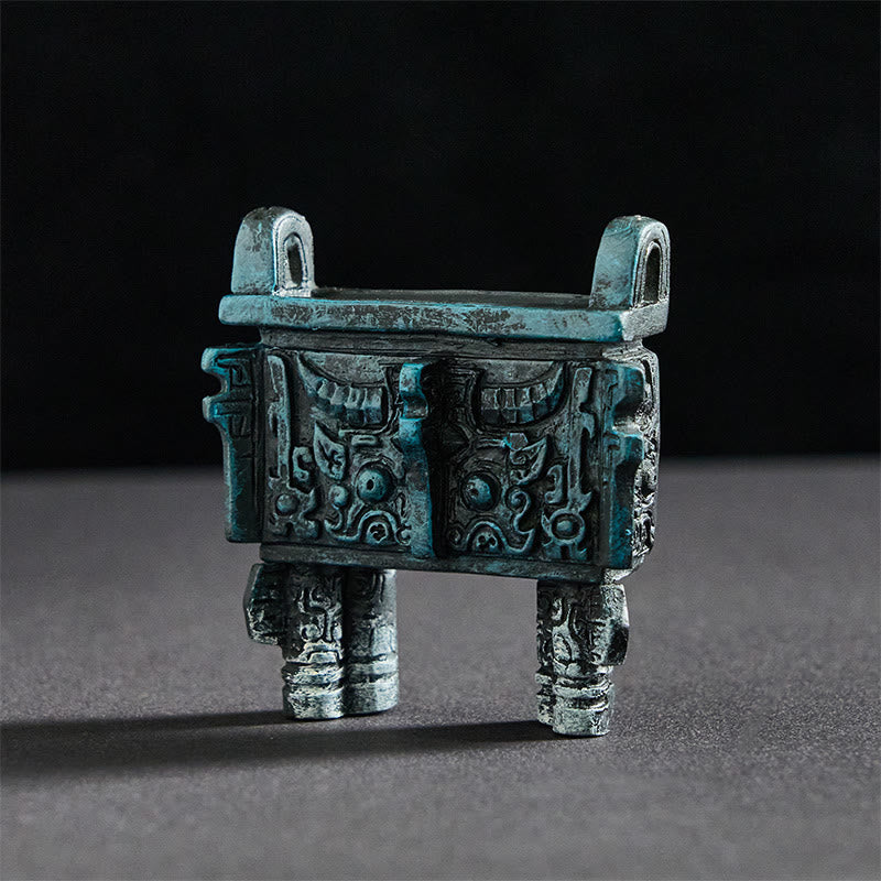Nimara Ritual FU Dogs Twins Buddha Square Ding Design Refrigerator Fridge Magnet Home Decoration
